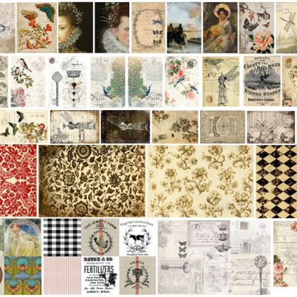 Catalog of Decoupage Paper|Roycycled Treasures Decoupage Paper- 21" x 29" - for furniture, Crafts, scrapbooking, art journals