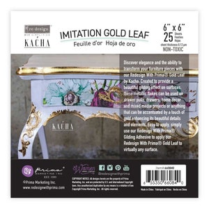 Imitation Gold Leaf Kacha | Redesign with Prima |  crafts-diy-furniture decor-mixed media