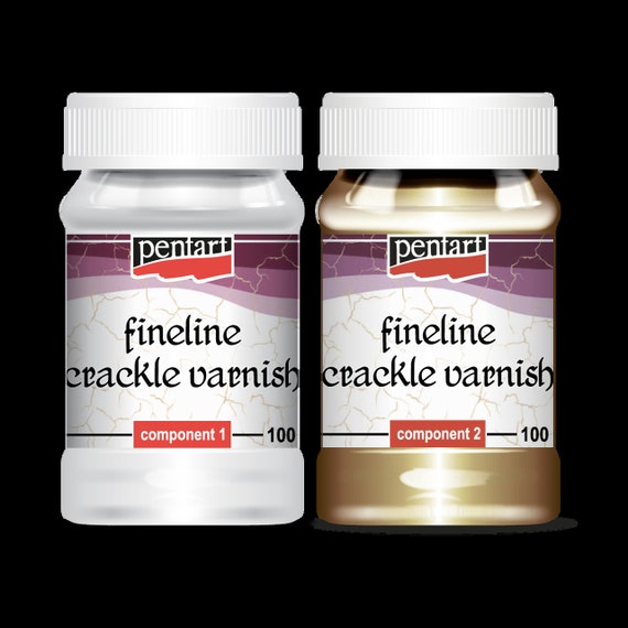 Fineline Crackle Varnish 2 component|Pentart|100ML|mixed media, scrapbooking, stencils, texture, canvas