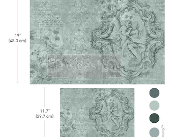 Jardin Des CheRubins | 2 sheets | decoupage Fiber Set| Redesign with Prima| DIY Furniture Arts Crafts