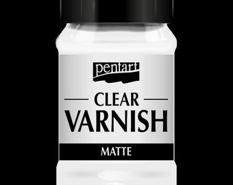 Pentart Matte Varnish Solvent Based Clear - Project Sealer - 100ML for art, mixed media, and canvas