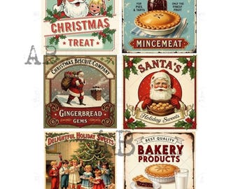 6 Winter Labels | AB Studios #1308 | A4  | Crafts, scrapbooking, art journals, mixed media
