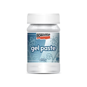 Gel Paste Transparent Shiny Pentart 100 ml| mixed media, scrapbooking, art journals, stencils, 3d effect