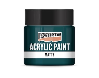 Turquoise Blue | Pentart Acrylic Paint Matte | 50ML | mixed media, scrapbooking, art journals, diy crafts