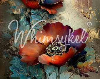 Moody Petals | Whimsykel Designs |  21" x 29" | 18 lb Tissue