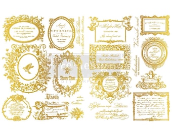 Fleur De Munuit | H20 transfer |Redesign with Prima 8.5" x 11" | 2 sheets | Furniture Decor
