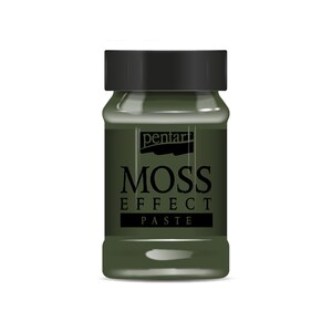 May include: A green jar of Pentart Moss Effect Paste. The jar has a black lid and a white label with black text that reads "Pentart Moss Effect Paste".