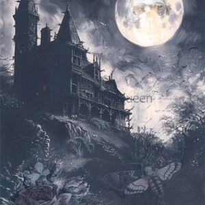 Moonlight / Dainty and the Queen / Decoupage Queen A4 / Papel decoupage para bricolaje, manualidades, scrapbooking, diarios de arte, técnicas mixtas