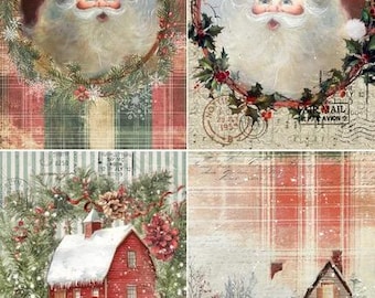 Woodland 4 Pack - Christmas in the Village 2026 | Decoupage Queen | Ellen J Goods | A4 Decoupage Paper Crafts, scrapbooking, art journals