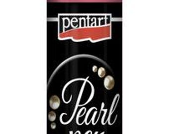 Pentart Pearl Pen | 30ML| Lipstick Red | mixed media, stencils, texture, canvas