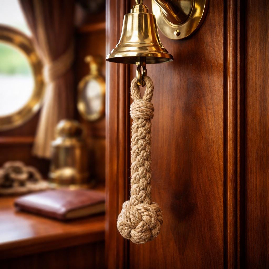 Bell Rope Doorbell Pull Handmade Bell Rope for Ship Bells or Other
