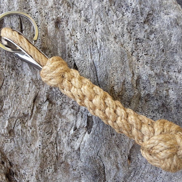 Bell rope door bell pull handmade bell rope for ship bells or other bells also very chic as a key ring