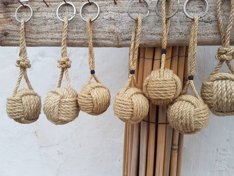 Monkeyfist Floating Keychain Maritime, Handmade Gift, Nautical Knot ...