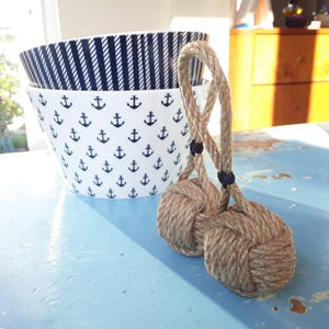 Maritime knot monkeyfist keychain handmade nautical knot gift sailor boathouse car motorcycle for home office