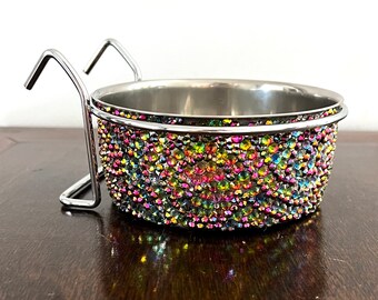 Crystal Rainbow Crate Kennel Bowl
