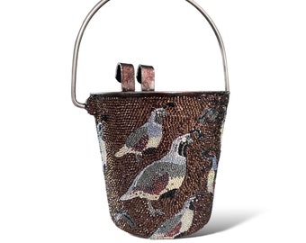 Quail Pointer Crystal Crate/ Kennel Bucket