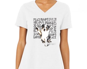 Peace Love dog Graphic Tshirt