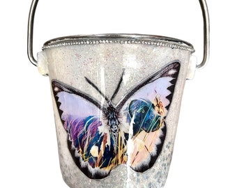 Crate Water Bucket Purple or WHITE Butterfly