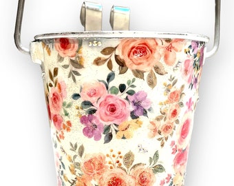 1 Quart Floral Rhinestone Crate Bucket