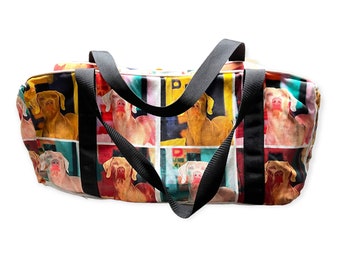 Large Structured Weimaraner Tote