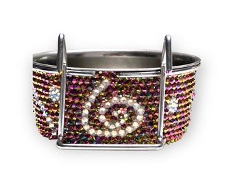Rainbow Rhinestone Crate/Kennel Bowl