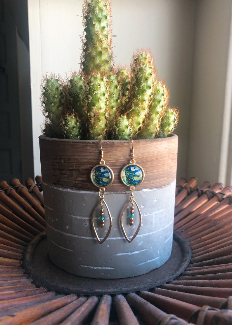 Painted Elephant Earrings