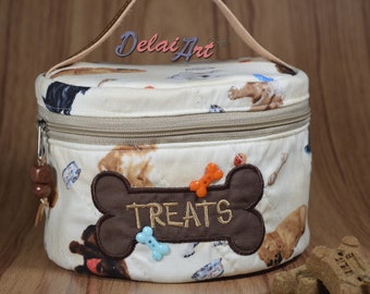 Brown Bone Treats bag, treats case, dog cookies suitcase,