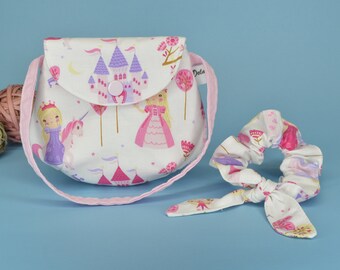 Kids hand bag set, girl bag, scrunchie, scrunchy set, bag set, child bag