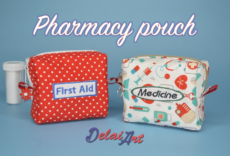 Medicine pouch pharmacy bag first aid box pouch. image 1