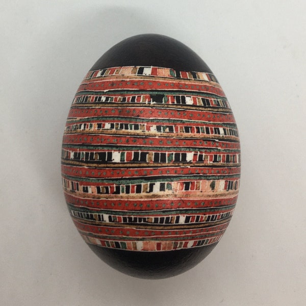 Ukrainien Pâques Pysanka oeuf moderne design batik art cadeau unique