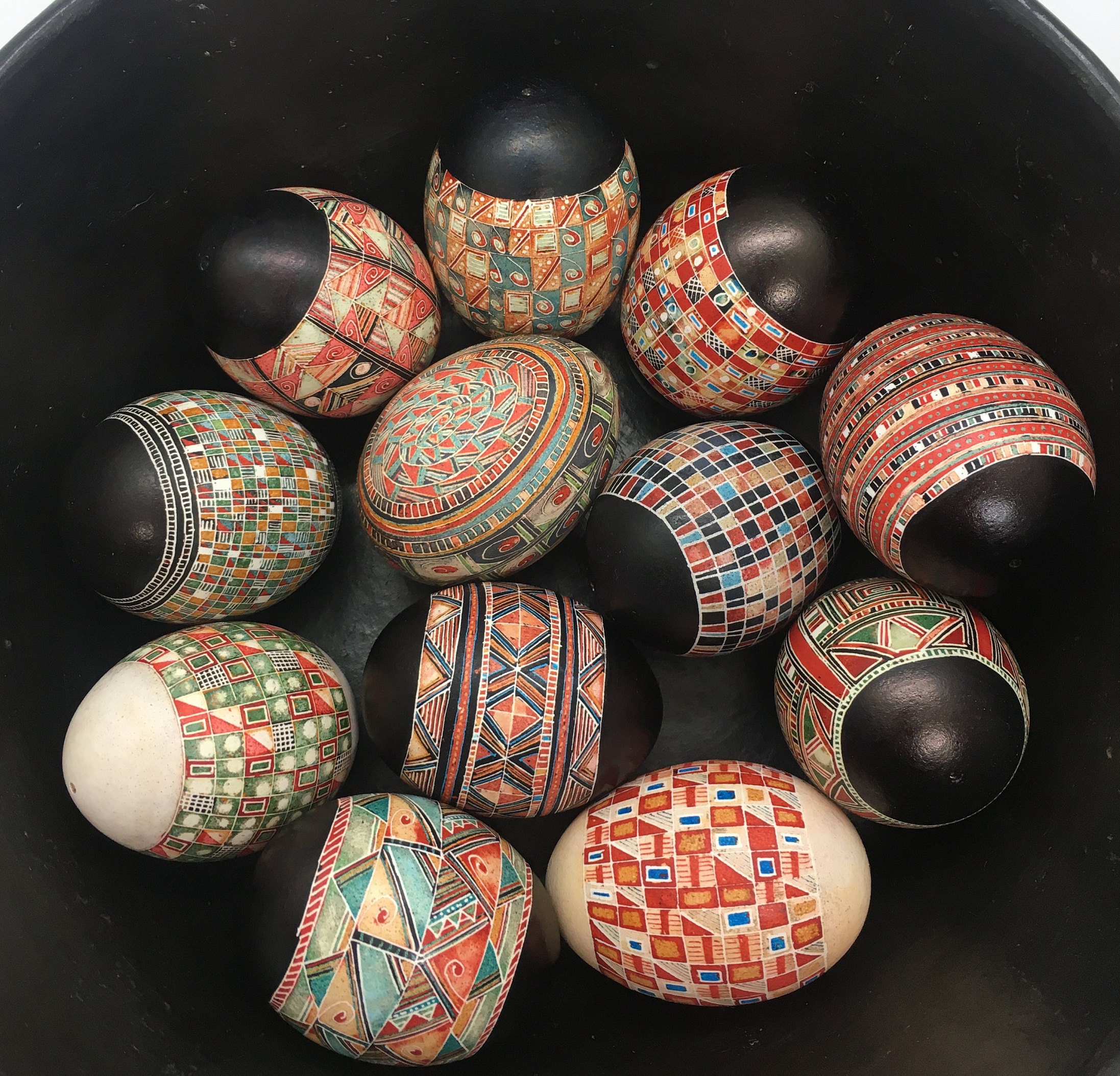 Ukrainian Easter Pysanka Egg Modern Design Batik Art Unique Gift - Etsy