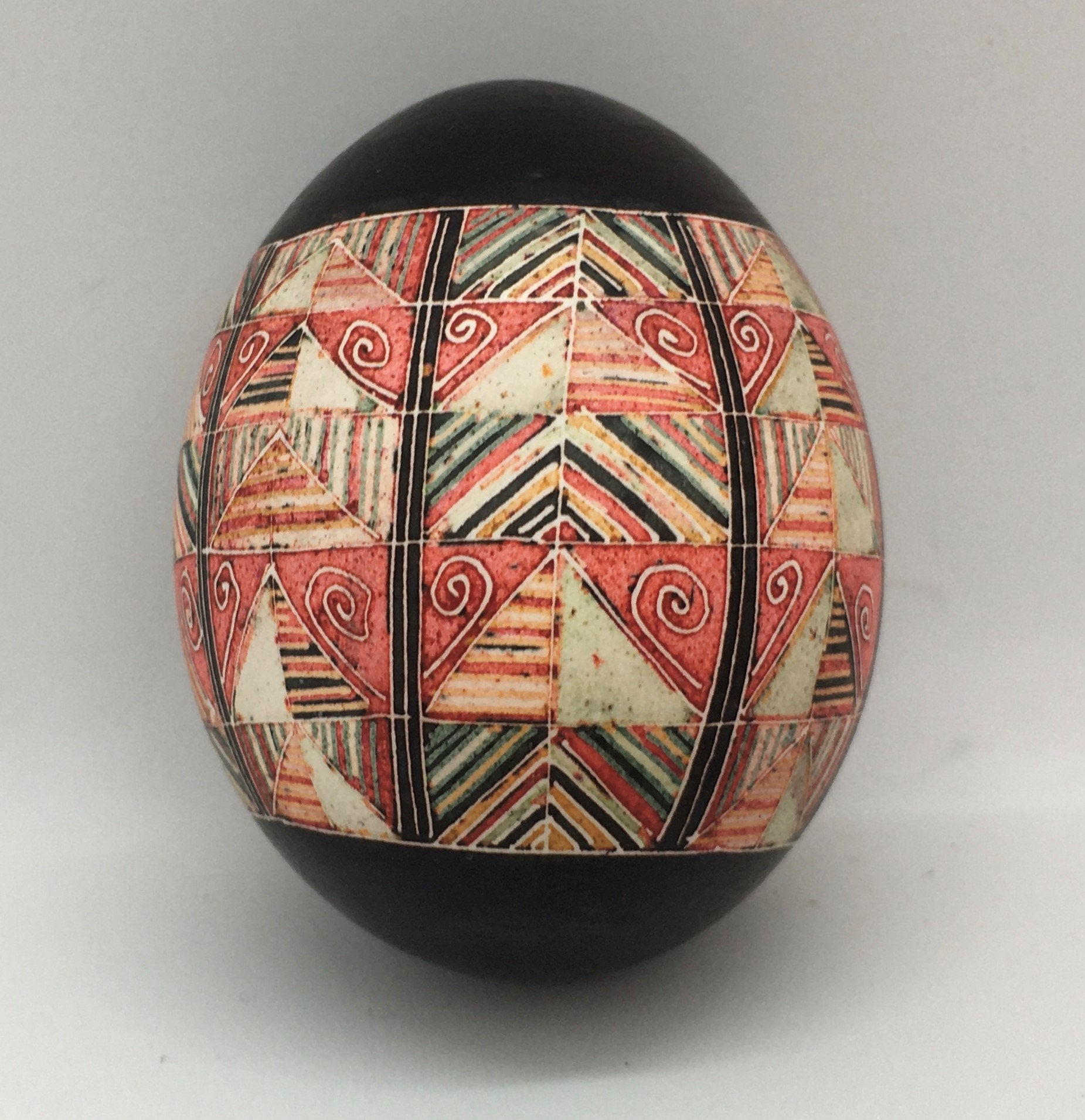 Ukrainian Egg Easter Pysanka Egg Modern Design Batik Art Unique Gift ...