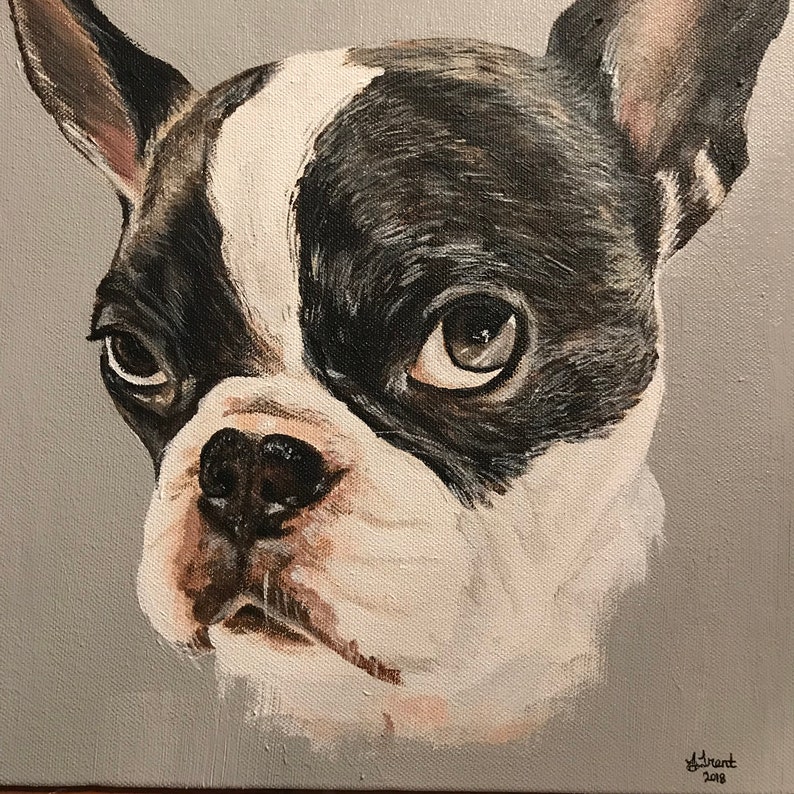 Custom Painted Pet Portraits-Acrylic on canvas image 9