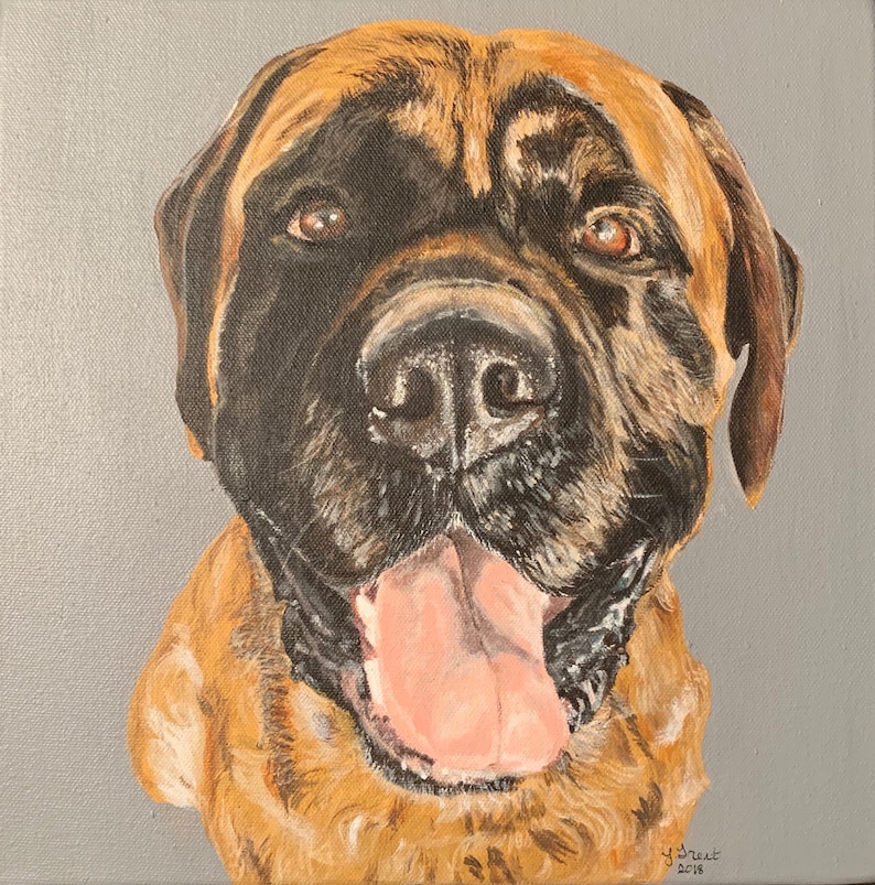 Custom Painted Pet Portraits-Acrylic on canvas image 8