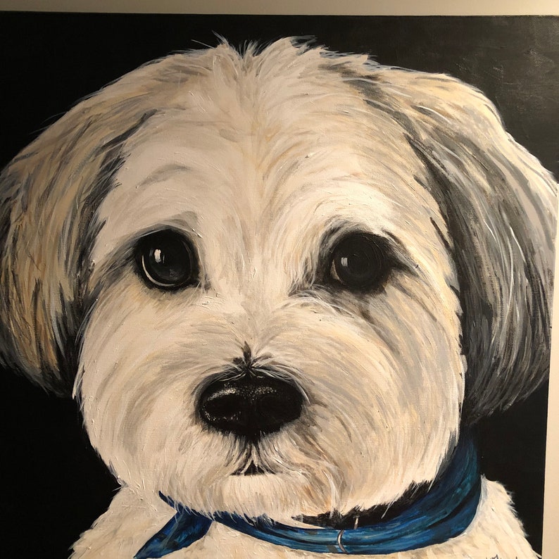 Custom Painted Pet Portraits-Acrylic on canvas image 7