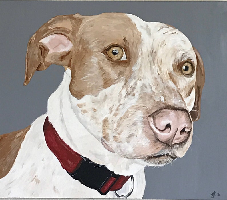Custom Painted Pet Portraits-Acrylic on canvas image 2