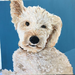 Custom Painted Pet Portraits-Acrylic on canvas image 1