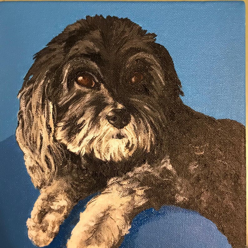 Custom Painted Pet Portraits-Acrylic on canvas image 6