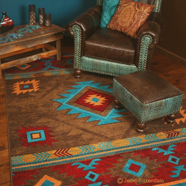 Native American Style Rug | Native American Style Area Rug | Southwestern Rug | Southwest Rug | Southwestern Area Rug | Native Inspired