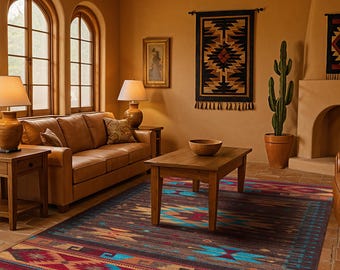 Turquoise Rug, Turquoise Area Rug, Southwestern Rug, Southwestern Area Rug, Turquoise Rugs, Turquoise Area Rugs, Southwestern Rugs, Teal Rug