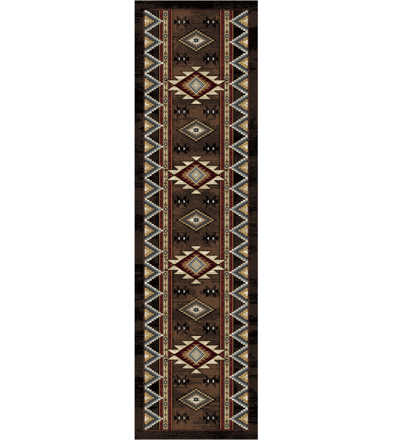 Brown Southwestern Rug Brown Native American Style Rug Brown Etsy