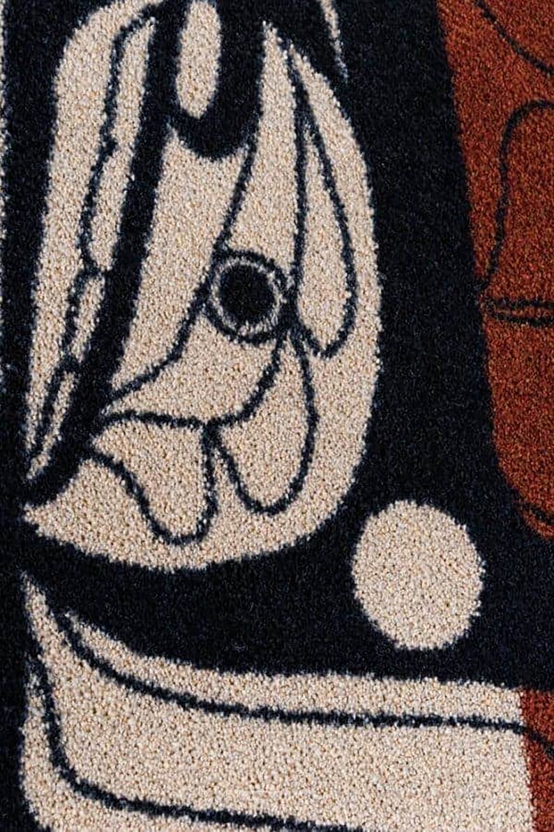 6ft Round Native American Rug Red Native American Round Rug Etsy