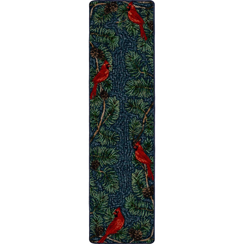 Red Cardinal Bird Rug Cardinal Bird Rug Red Cardinal Area Etsy