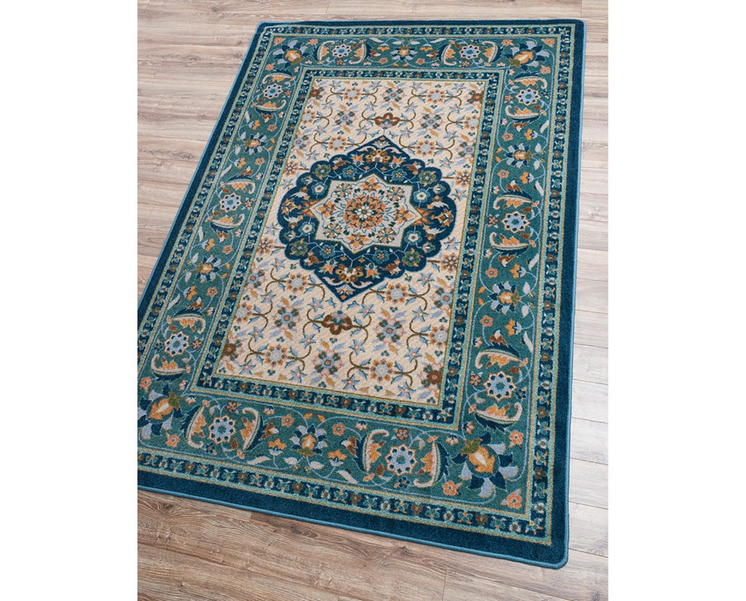 Green Persian Style Rug Persian Style Area Rug Persian Rug Persian Area