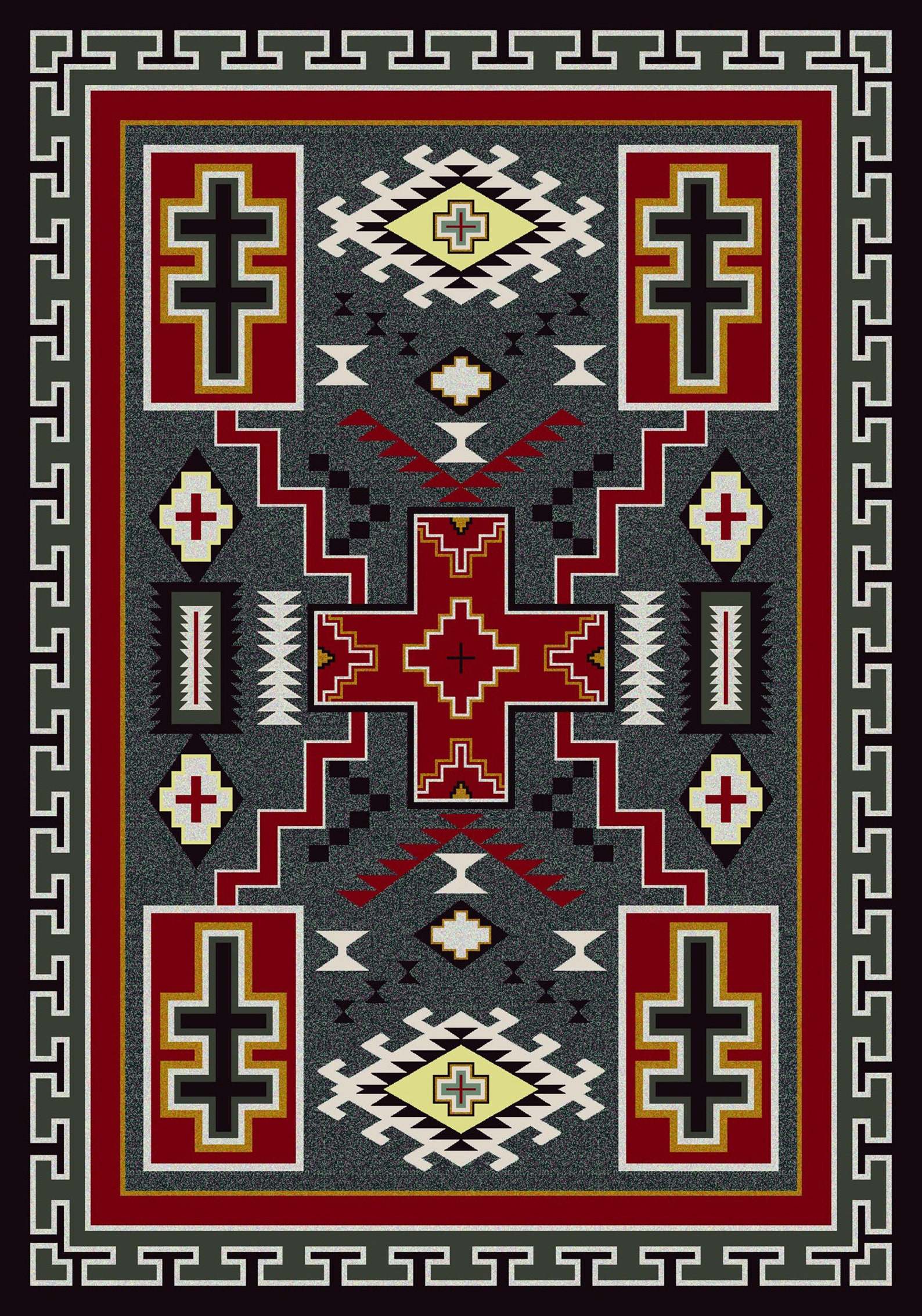 Red and Black Southwestern Rug Southwest Rug Southwestern Etsy