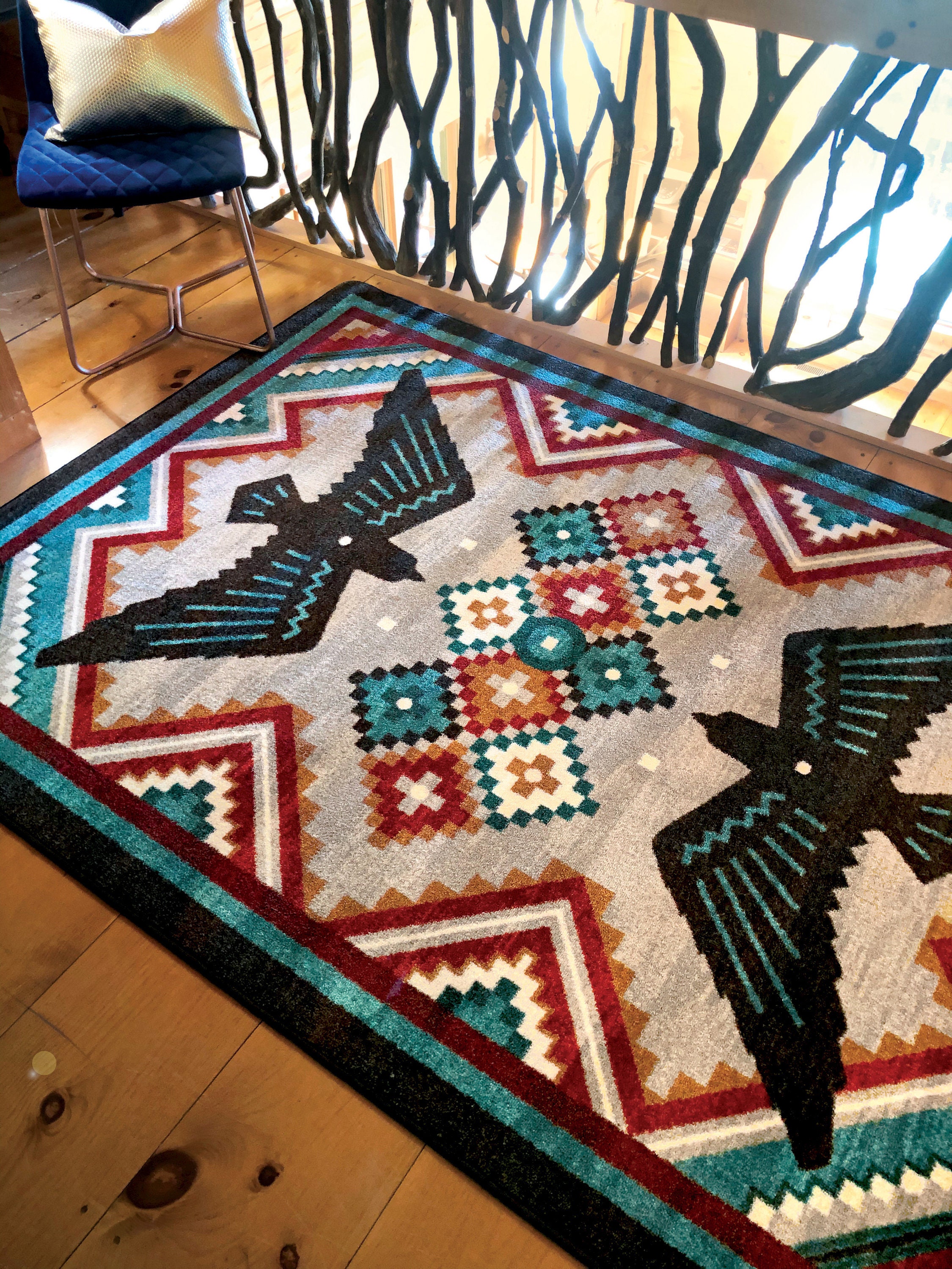 Native American Style Rug Native American Style Area Rug Etsy