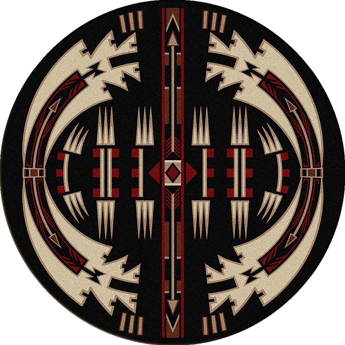 Black Southwestern Rug Native American Style Rug Etsy