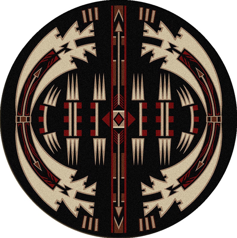 Black Southwestern Rug Native American Style Rug Etsy