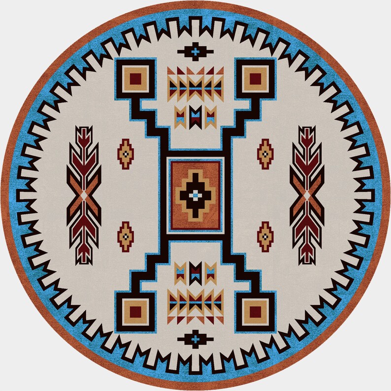 Native American Style Rug Native American Style Area Rug Etsy