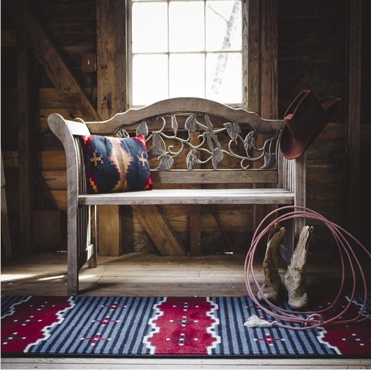 Rustic Rug Western Rug Rustic Area Rug Western Area Rug Etsy